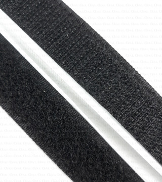 Rzep z klejem biały i czarny 20mm  2505