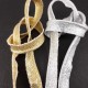 Lamówka ze sznurkiem złoto,srebro 2506