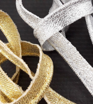 Piping with cord gold, silver 2506