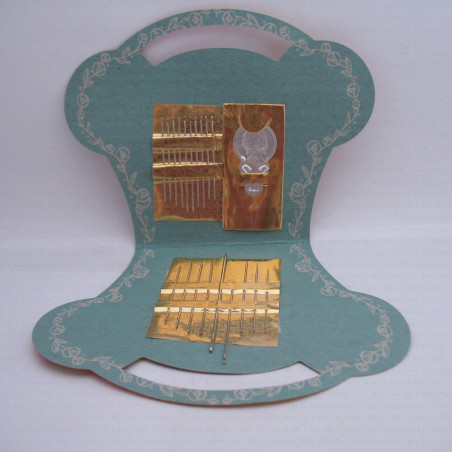 Hand sewing needle set (19 pcs) + threader (card) 0016