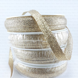 Taśma ozdobna złota 10mm Krążek 25m 2512 Taśma ozdobna złota 10mm Krążek 25m 2512