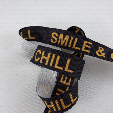 Decorative ribbon with inscriptions 15mm 2292 50m, 1m