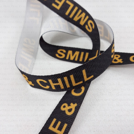 Decorative ribbon with inscriptions 15mm 2292 50m, 1m