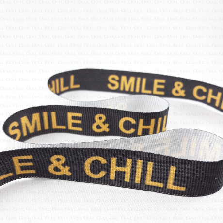 Decorative ribbon with inscriptions 15mm 2292 50m, 1m