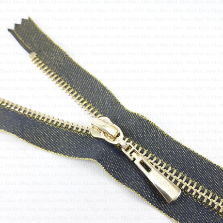 Decorative metal zips 16cm 1372