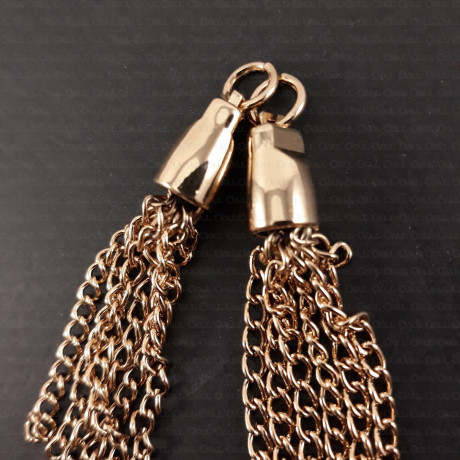 Decorative metal pendant 9x70mm 1636