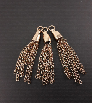 Decorative metal pendant 9x70mm 1636