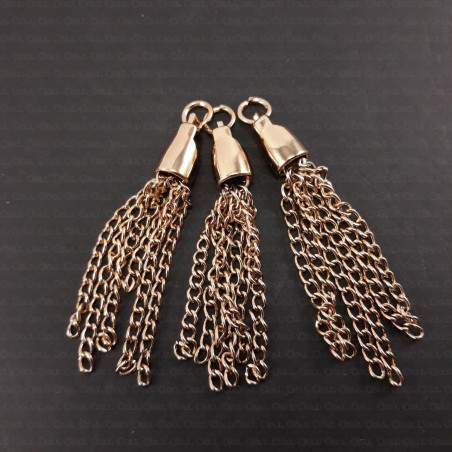 Decorative metal pendant 9x70mm 1636