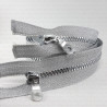 Decorative zips 60cm silver 1362