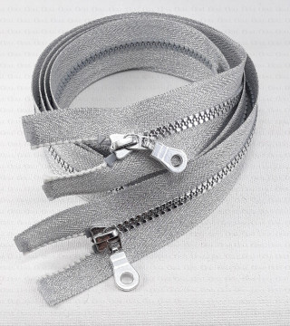 Decorative zips 60cm silver 1362