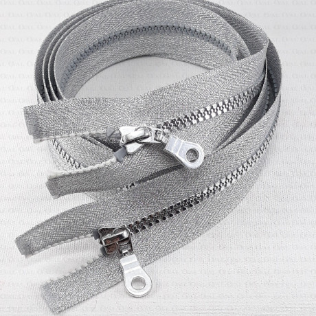 Decorative zips 60cm silver 1362