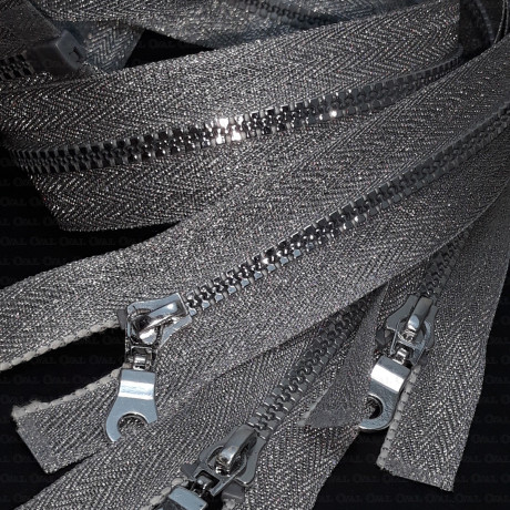 Decorative zips 60cm silver 1362