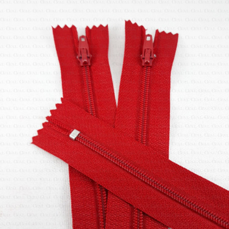 Zip *3 black, grey, navy, red 18cm / 1 or 100 pcs 2052