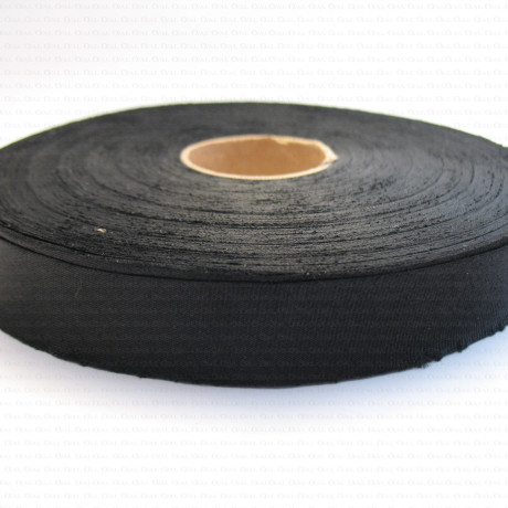 Lamówka atłasowa niezaprasowana Czarna 5 m.b. 20mm 