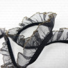 ruffle with elastic, elastic lace, black ruffle,