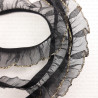 ruffle with elastic, elastic lace, black ruffle,