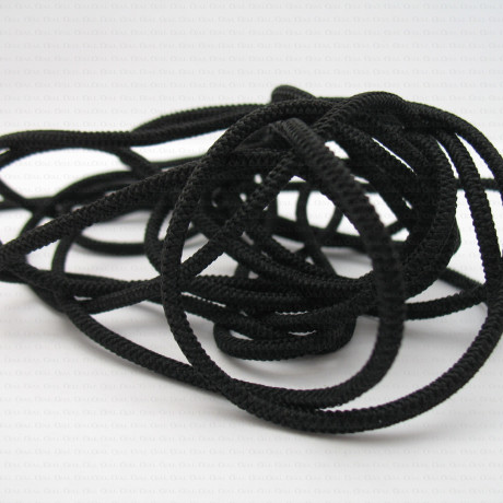Round elastic 3mm / 5m or 100m black 511