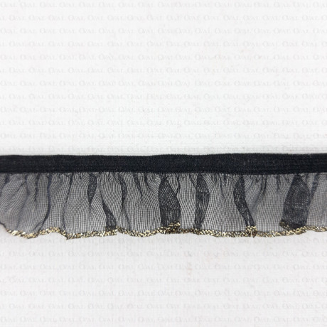 Gumokoronka czarna ze złotem 1 lub 100m 2543