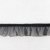 ruffle with elastic, elastic lace, black ruffle,