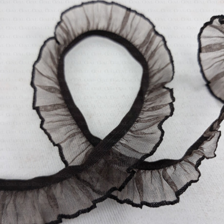 Elastic lace 17mm dark brown 1 or 100m 283