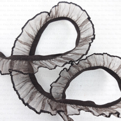 Elastic lace 17mm dark brown 1 or 100m 283