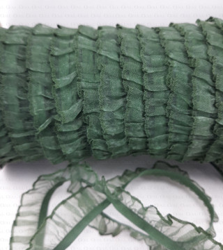 Elastic lace 17mm bottle green 1 or 100m 295