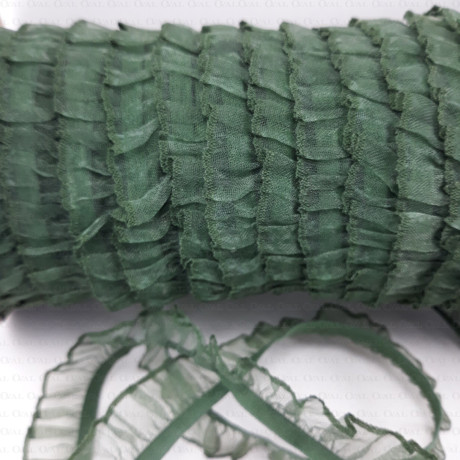 Elastic lace 17mm bottle green 1 or 100m 295