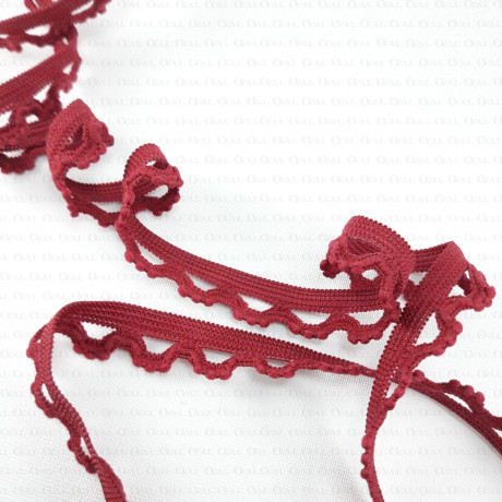 Elastic lace 15mm Burgundy 1m or 25m 321