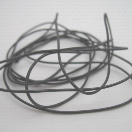 Round grey elastic 1mm 5 or 50m no.521