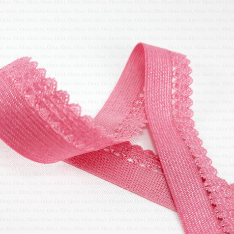 Elastic lace 20mm pink 1m 318