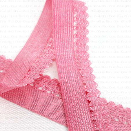 Elastic lace 20mm pink 1m 318
