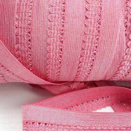 Elastic lace 20mm pink 1m 318