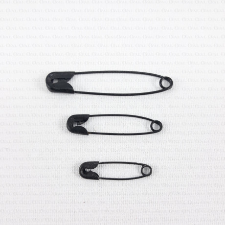 Black safety pins 12 pcs 2547