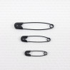 Black safety pins 12 pcs 2547