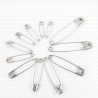 Silver safety pins 12 pcs. 10