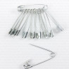 Silver safety pins 12 pcs. Assorted sizes 12