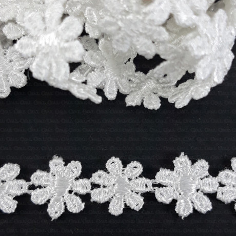 Guipure lace white, black 13mm 1 or 9m no. 2161
